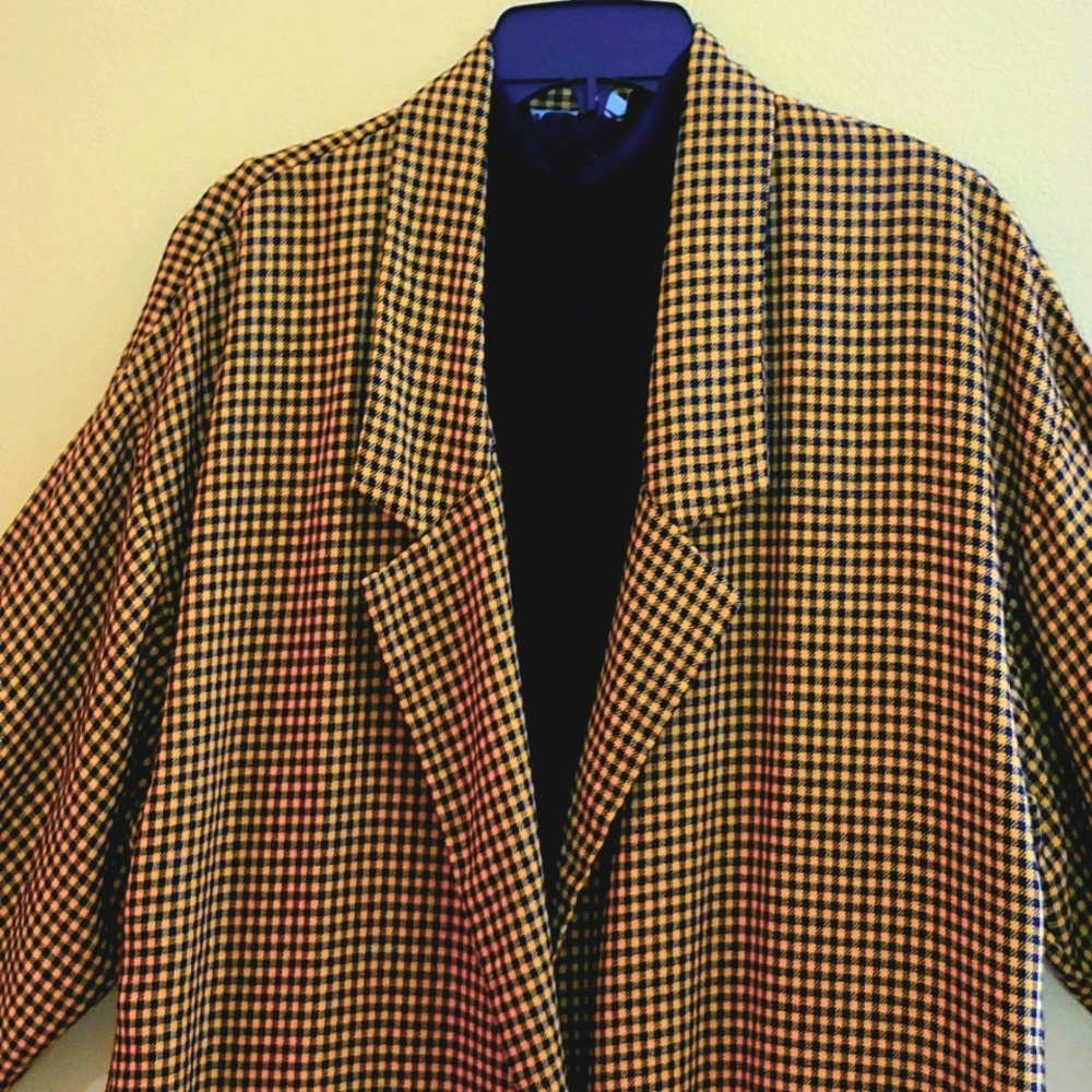 Black and yellow 2 piece dress and jacket